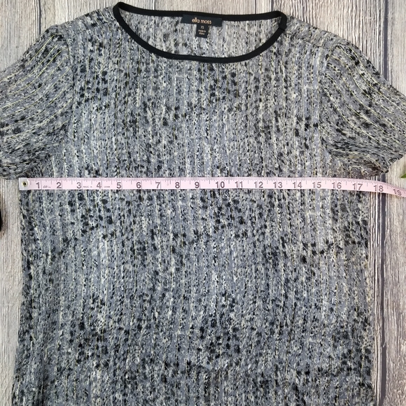 Ella Moss Lynx Sheer Metallic Animal Print Blouse - Picture 10 of 10